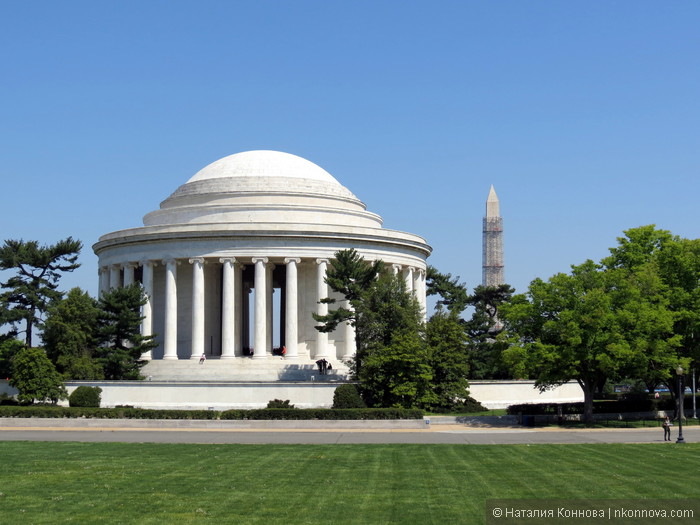 Washington Monument as Seen From the Jefferson Memorial бесплатно