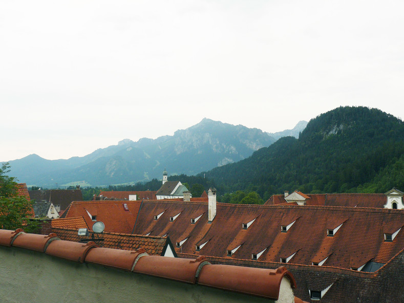 Вид на горы из города Фюссен