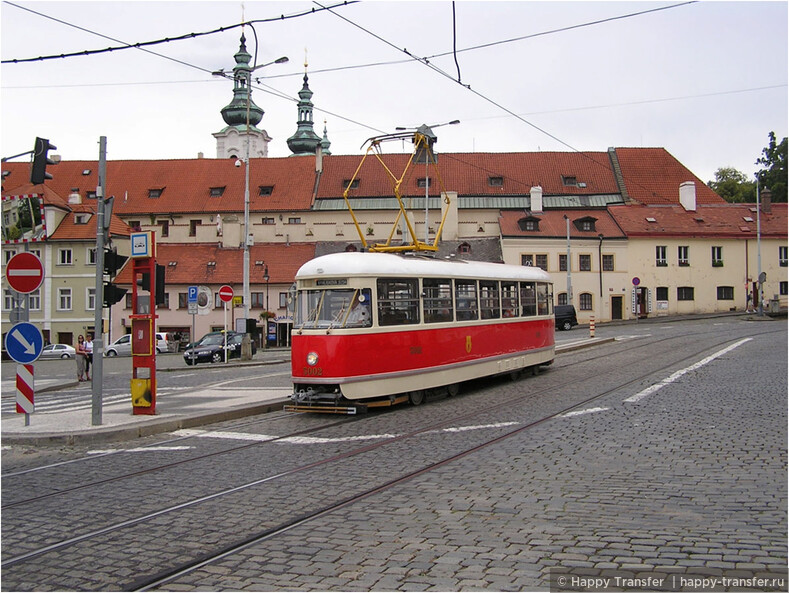 Один день из истории общественного транспорта в Праге.