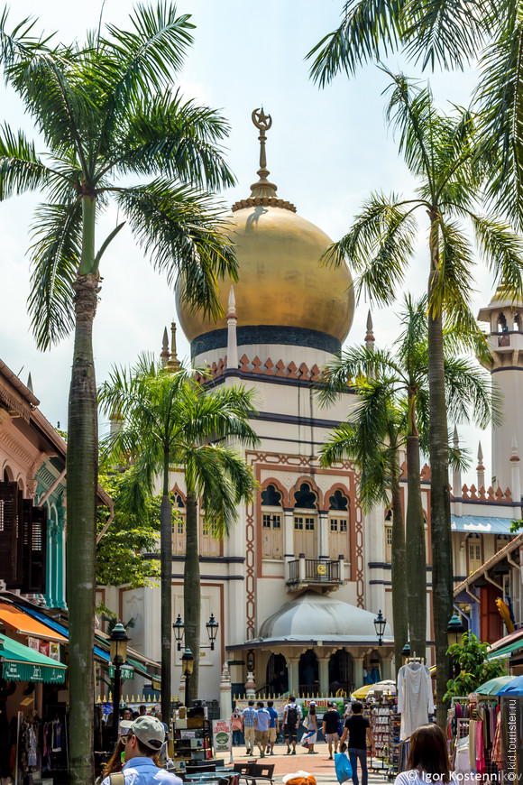 Главный мусульманский храм Сингапура - мечеть Султана Хуссейна