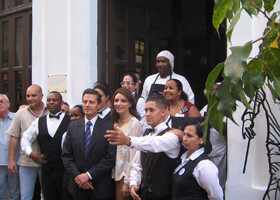 Президент Мексики с супругой в Старой Гаване.