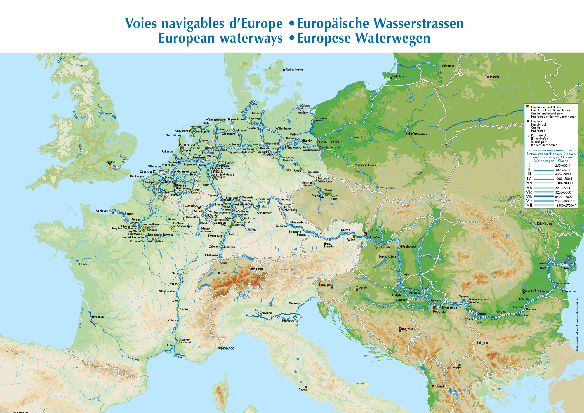Подробная карта Европы со странами и столицами на русском языке —Туристер.Ру