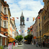 Райхенстрассе - пешеходная улица в исторической части Баутцена с уютными кафе