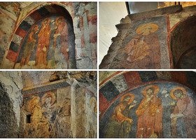В храме сохранилось достаточно много фресок и здесь расположена гробница Николая Угодника…