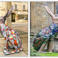весь город украшен различными фигурами вот таких вот гигантских зайцев.