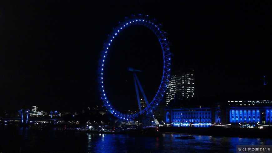 London Eye в ночи