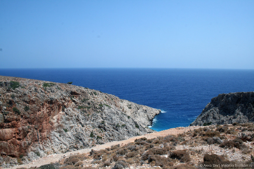 Пляж с самой голубой водой на Крите