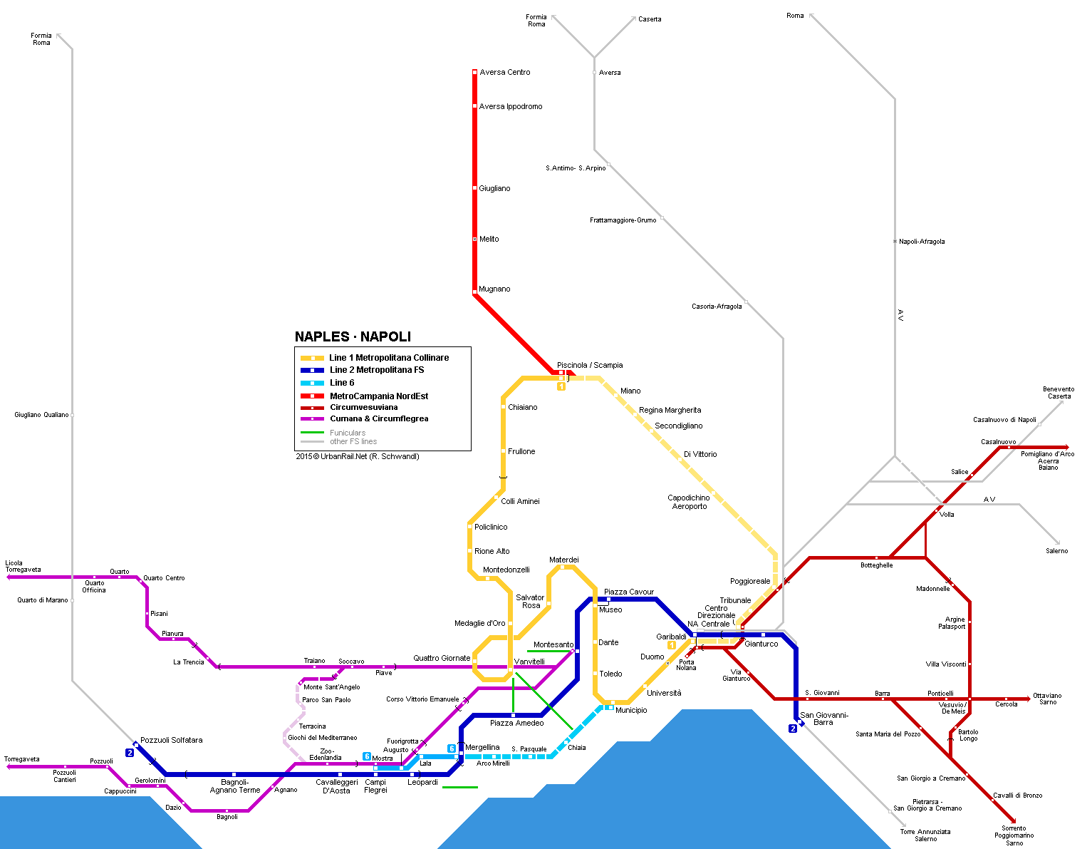 Метро неаполя схема