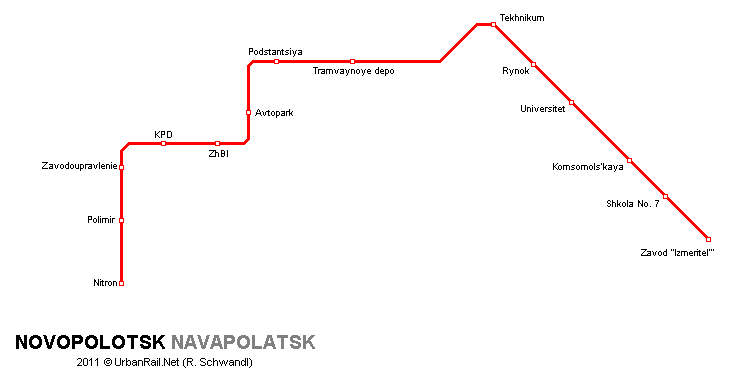 Карта транспорта новополоцка