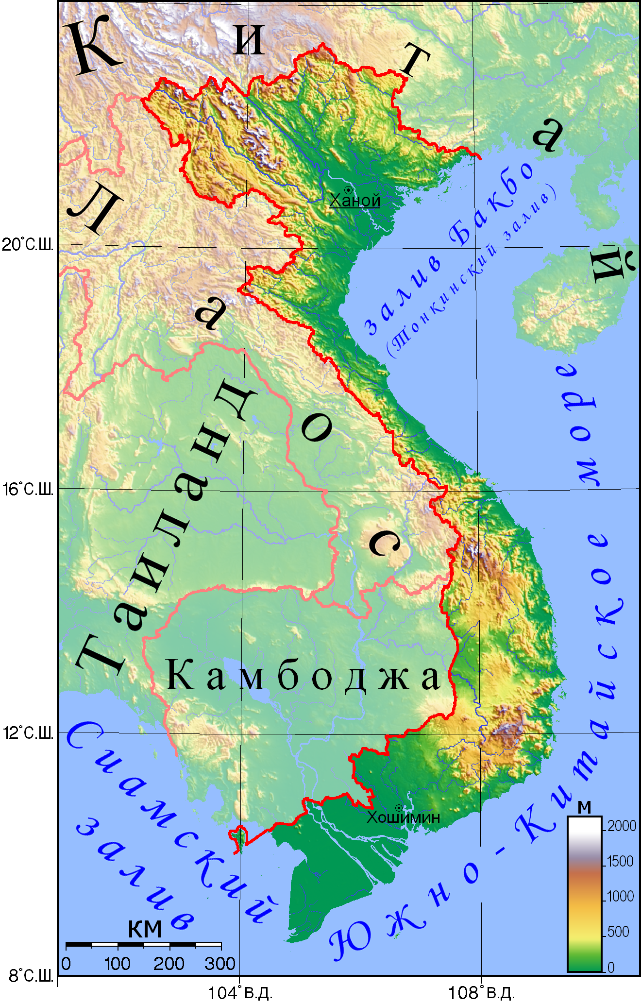 Карта расположения вьетнама