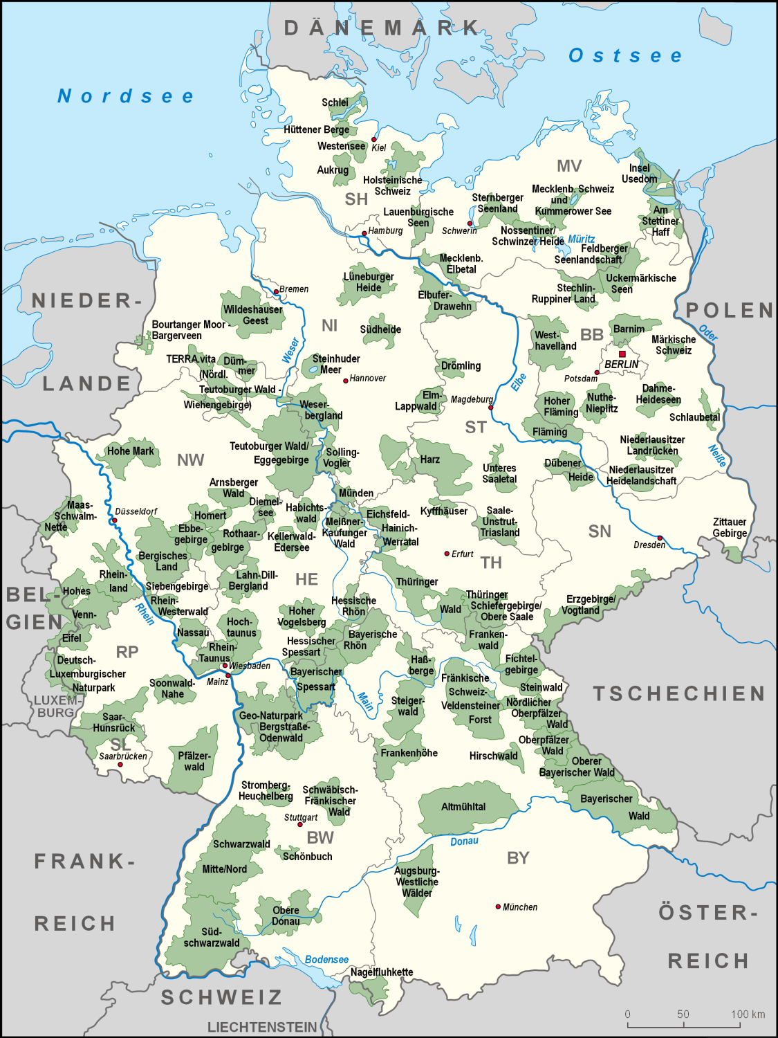 Горы в германии карта главная статья дохода курортного города