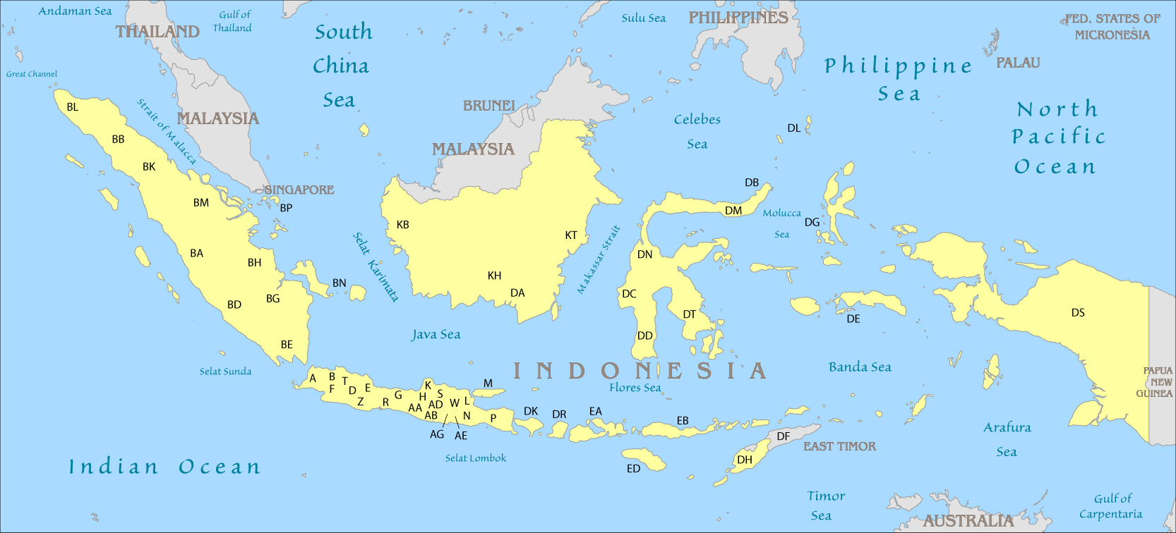 Карта Индонезии на русском языке — Туристер.Ру