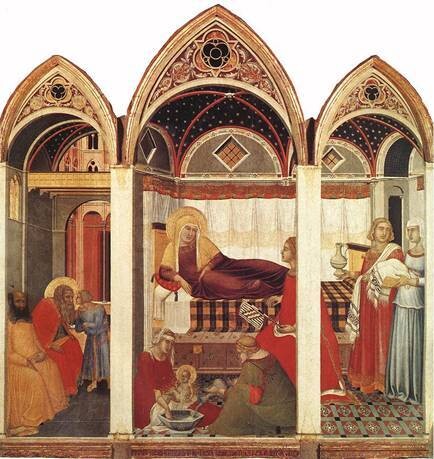 Пьетро Лоренцетти ( 1280 Сиена -1348) Рождение Богородицы. Музей Произведений Исскуств Кафедрального собора.