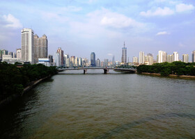 Гуанчжоу - его набережная на Жемчужной реке.