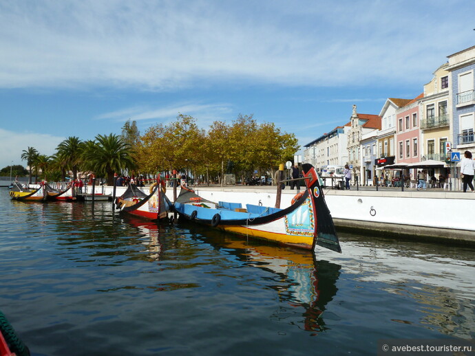 Авейру является одним из древнейших городов и известен как Венеция Португалии, так как через него проходят каналы и есть лодки, имеющие своеобразную яркую расскраску и форму     (тонкую "лебединую шею" заострённую к носу, называются они молисейруш (moliceiros).  Молисейруш, плоскодонные суда и по сей день перевозят рыбаков, собирающих морские водоросли, которые используются для удобрений, служат для транспортировки добытой соли и развлечения туристов.
http://otpusk21.ru/puteshestvie-v-portugaliyu/aveyru-venetsiya-portugalii 



