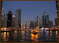 Вечерний вид на Дубай Марину современную и загадочную.