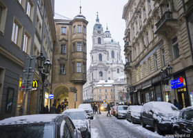 Прага в снегу