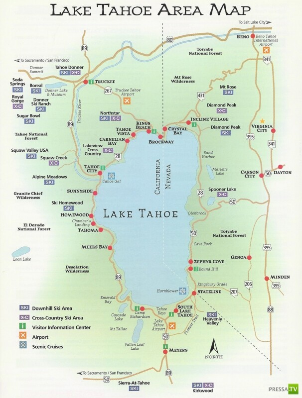 Озеро Тахо - курортный рай Америки